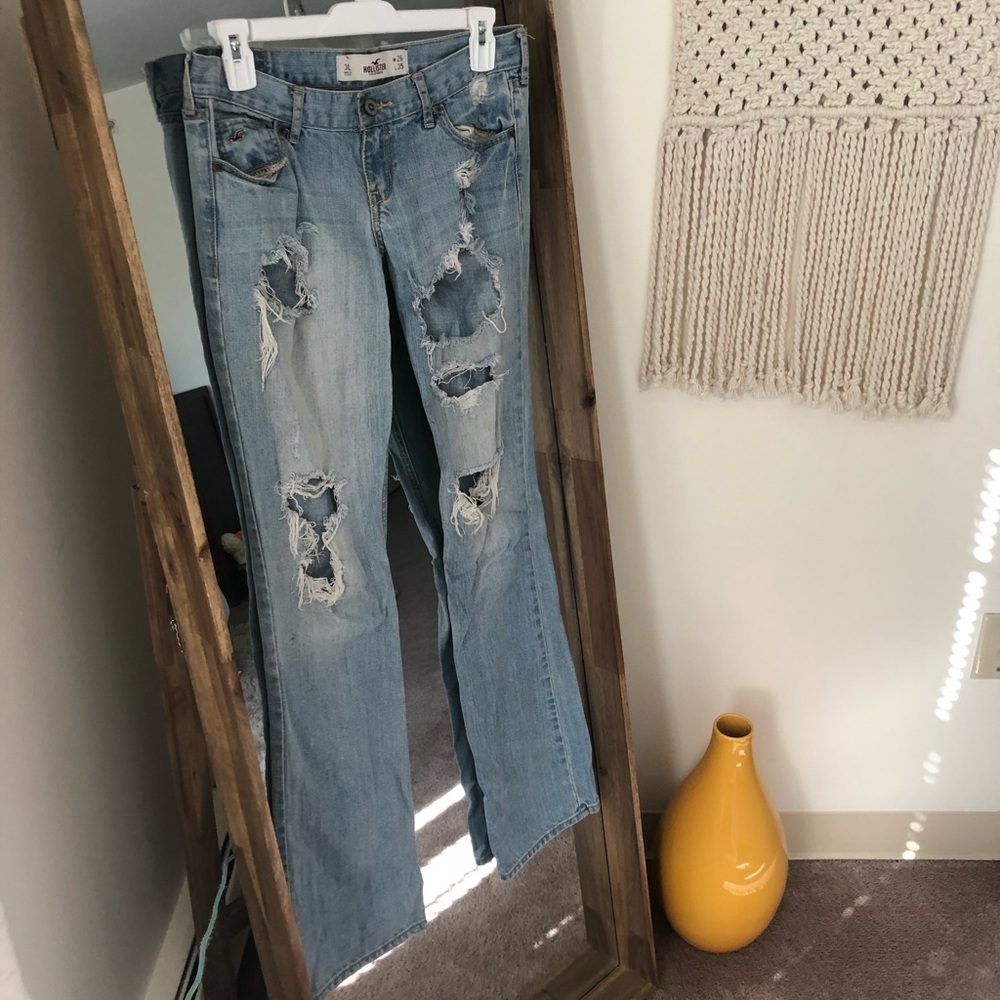 Destroyed hollister jeans